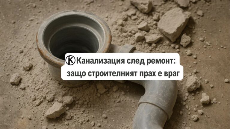 Канализация след ремонт: защо строителният прах е враг